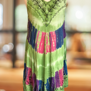Tie-dye Embroidered Dress