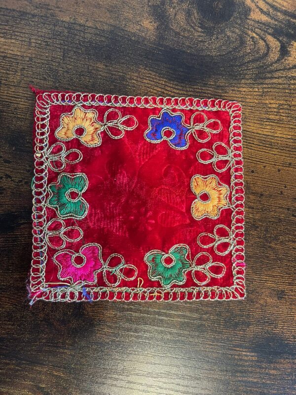 Traditional Embroidered Puja Cloth - Image 2