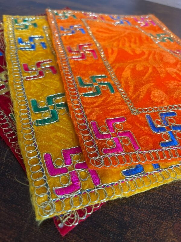 Traditional Embroidered Puja Cloth - Image 2