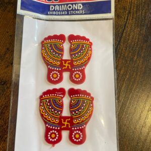 Guru Paduka Embossed Stickers