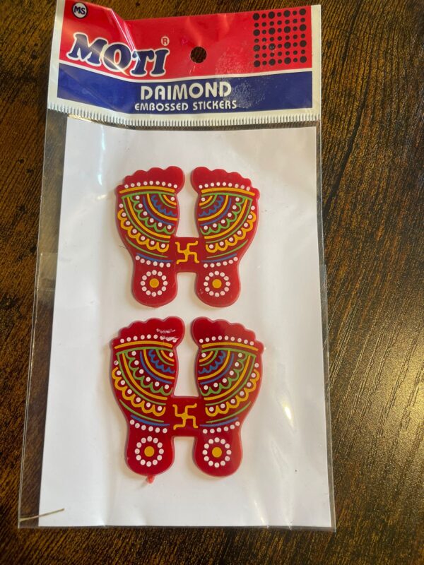 Guru Paduka Embossed Stickers